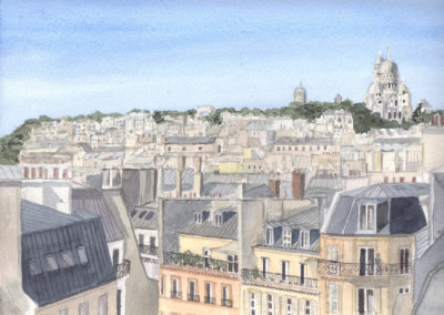 « Montmartre »<br>Aquarelle, 23x31cm, 2018
