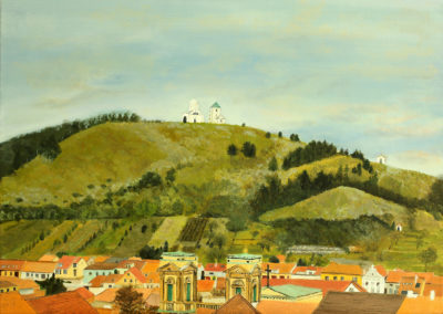 « Mikulov, République tchèque »<br>Huile sur toile, 50x70cm, 2020