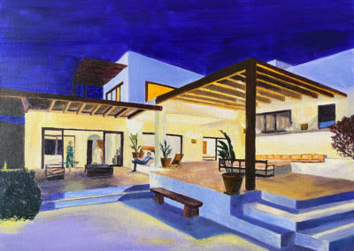 « Casa del Arquitecto »<br>Acrylique sur toile, 60x81cm, 2020