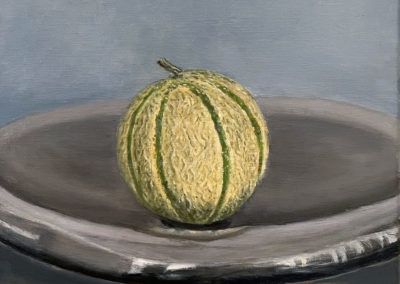« Melon de Charente »<br>Huile sur toile, 30 x 30cm, 2023