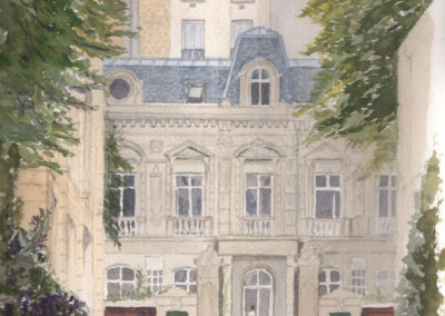 « Rue du Cherche Midi »<br>Aquarelle, 31x23cm, 2017