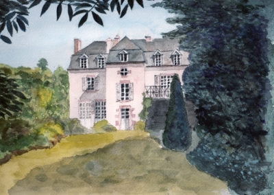 « Barac’h, l’été »<br>Aquarelle, 23x31cm, 2016