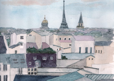 « Vue depuis Beaubourg » 31x23cm, 2016