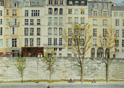 « Quai des orfèvres »<br>Aqiuarelle, 23x31cm, 2019