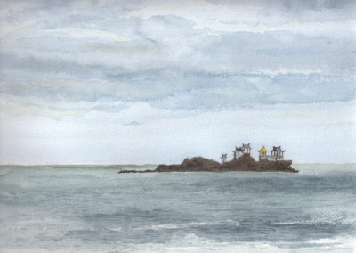 « Kinosaki, Japon »<br>Aquarelle, 23x31cm, 2017