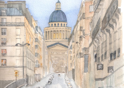 « Panthéon »<br>Aquarelle, 23x31cm, 2018