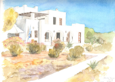 « Paros, Grèce »<br>Aquarelle, 23x31cm, 2017