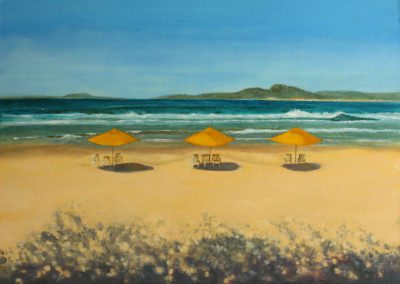 « Buzios, la plage »<br>Huile sur toile, 46x61cm, 2018
