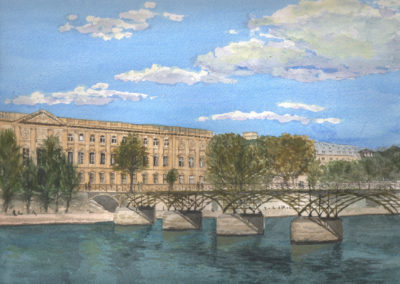 « Pont des Arts »<br>Aquarelle, 23x31cm, 2018
