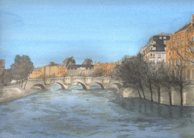 « Pont-Neuf »<br>Aquarelle, 23x31cm, 2018