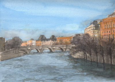 « Pont-Neuf, bis »<br>Aquarelle, 23x31cm, 2018