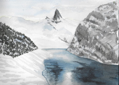 « Vals »<br>Aquarelle, 23x31cm, 2018