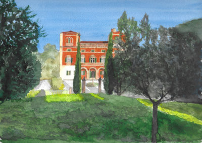 « Villa Léna »<br>Aquarelle, 23x31cm, 2018