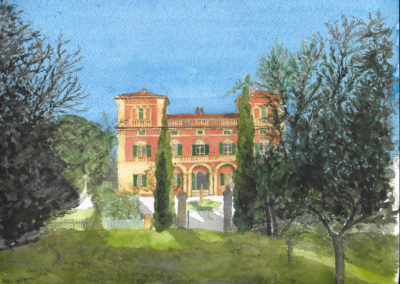 « Villa Léna, bis »<br>Aquarelle, 23x31cm, 2018