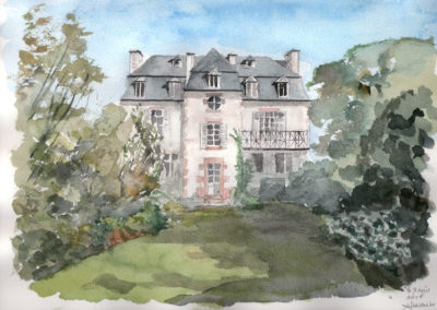 « Barac’h, l’été 2 »<br>Aquarelle, 23x31cm, 2016