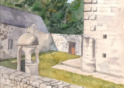 « Château de Barac’h »<br>Aquarelle, 23x31cm, 2016