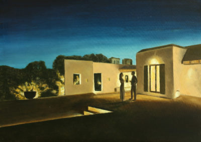 « Nuit d’été à Antiparos »<br>Huile sur toile, 50x70cm, 2019