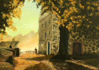 « Quelque part en Suède »<br>Huile sur toile, 16x24cm, 2020