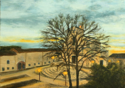 « Quelque part en Tchéquie »<br>Huile sur toile, 16x24cm, 2020