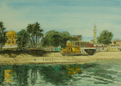 « Sur le Nil »<br>Aquarelle, 23x31cm, 2019