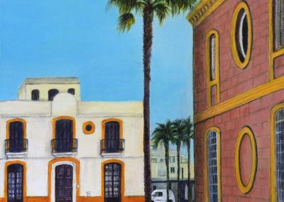 « Carboneras, calle »<br>Acrylique sur toile, 60x60cm, 2022