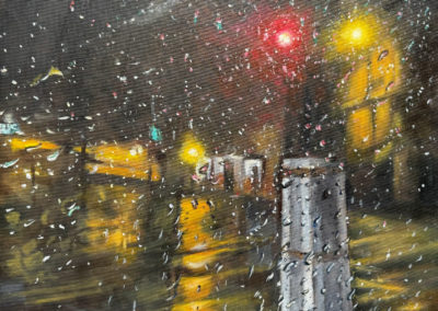 «&nbsp;Rue de Tolbiac&nbsp;» huile sur toile, 65x50 cm, 2024