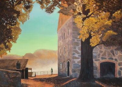 «Quelque part en Suède» (Grand format)<br>Huile sur toile, 130x162cm, 2020