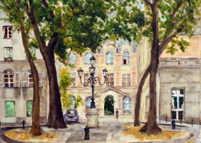 «Place de Furstenberg»<br>Huile sur toile, 19x24cm, 2020