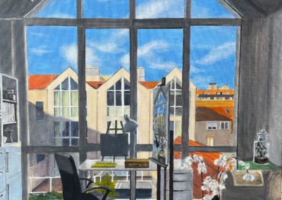 « Mon troisième atelier »<br>Acrylique sur toile, 81x 69cm, 2021