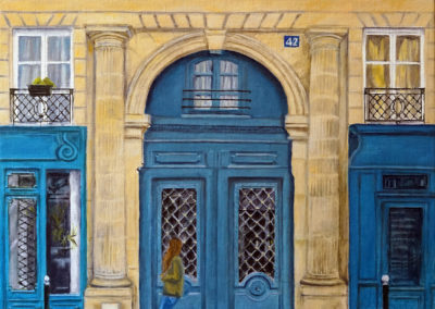 « Il était une fois au 42 »<br>Huile sur toile, 70x50cm, 2021