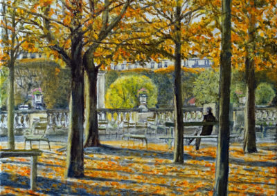 « Une brève méditation »<br>Huile sur toile, 27x35cm, 2021