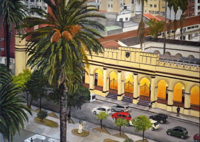 « Salta a la pesta del sol »<br>Acrylique et huile sur toile, 195x130cm, 2022