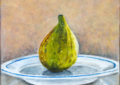 « Figue de Kyoto »<br>Acrylique sur toile, 24x19cm, 2023