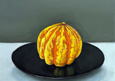« Potiron bicolore »<br>Huile sur toile, 30 x 30cm, 2023