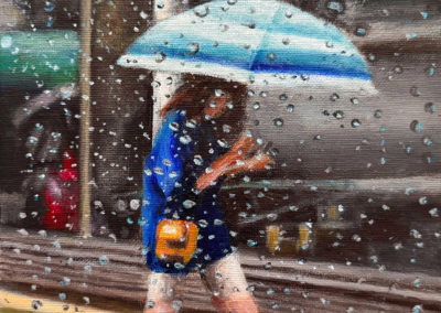 « Rue de Richelieu » acrylique sur toile, 27x19cm, 2024