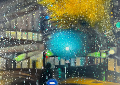 «&nbsp;Pluie matinale à la Mairie de Cachan&nbsp;» Huile sur toile, 65x50cm, 2026